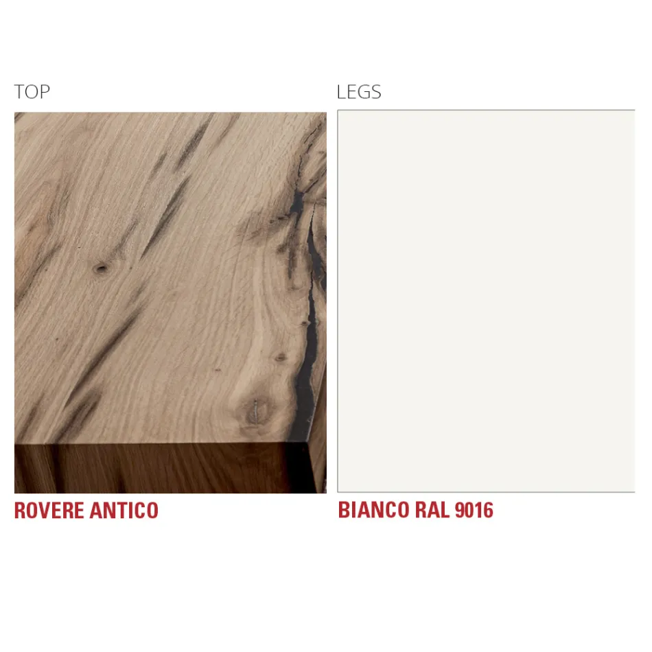 Masa de bucatarie din lemn si metal Made in Italy, de inalta calitate - Dotto Viadurini