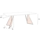 Masa de bucatarie din lemn si metal Made in Italy, de inalta calitate - Dotto Viadurini