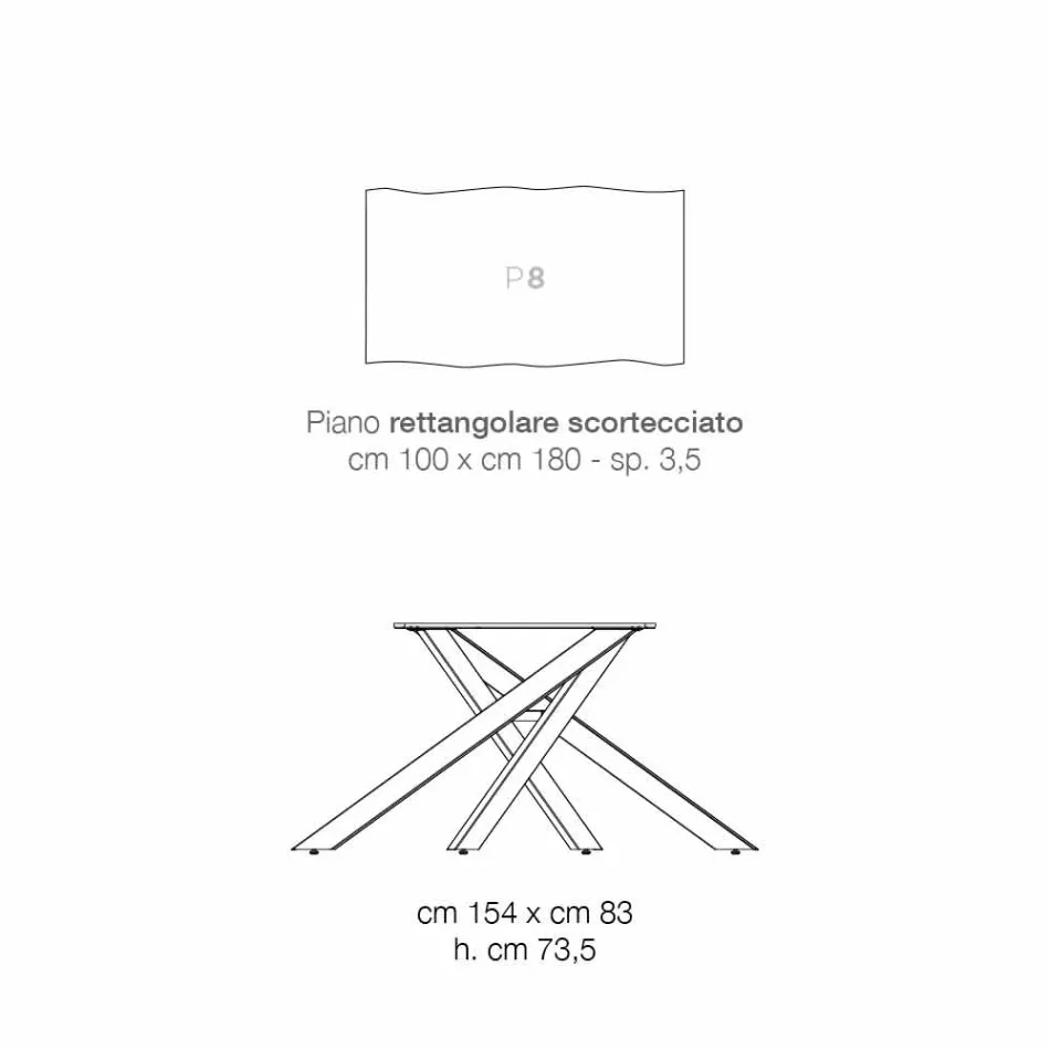 Realizat in Italia, masa de bucatarie din lemn masiv, Dionigi Viadurini
