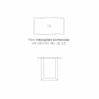 Masă de masă din lemn masiv și metal făcută în Italia, Flora Viadurini