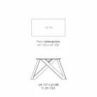 Masa de bucatarie din MDF si metal din Italia, Wilmer Viadurini