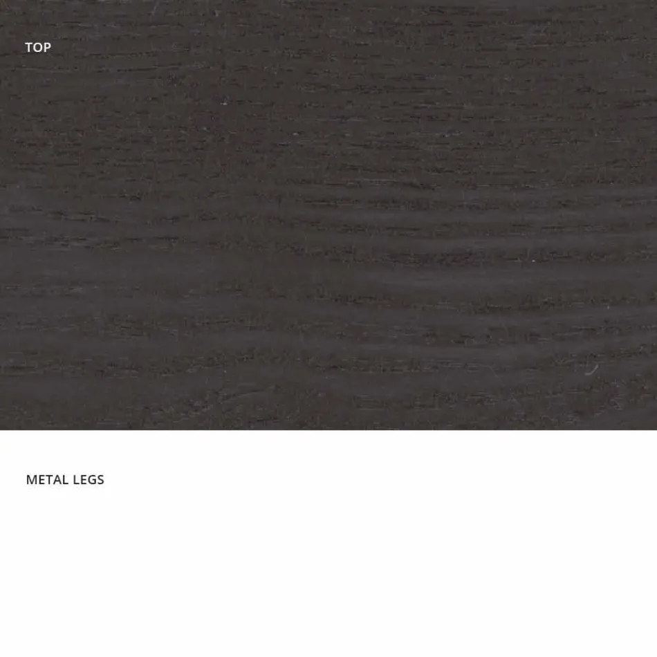 Masa de bucatarie din MDF si metal din Italia, Wilmer Viadurini