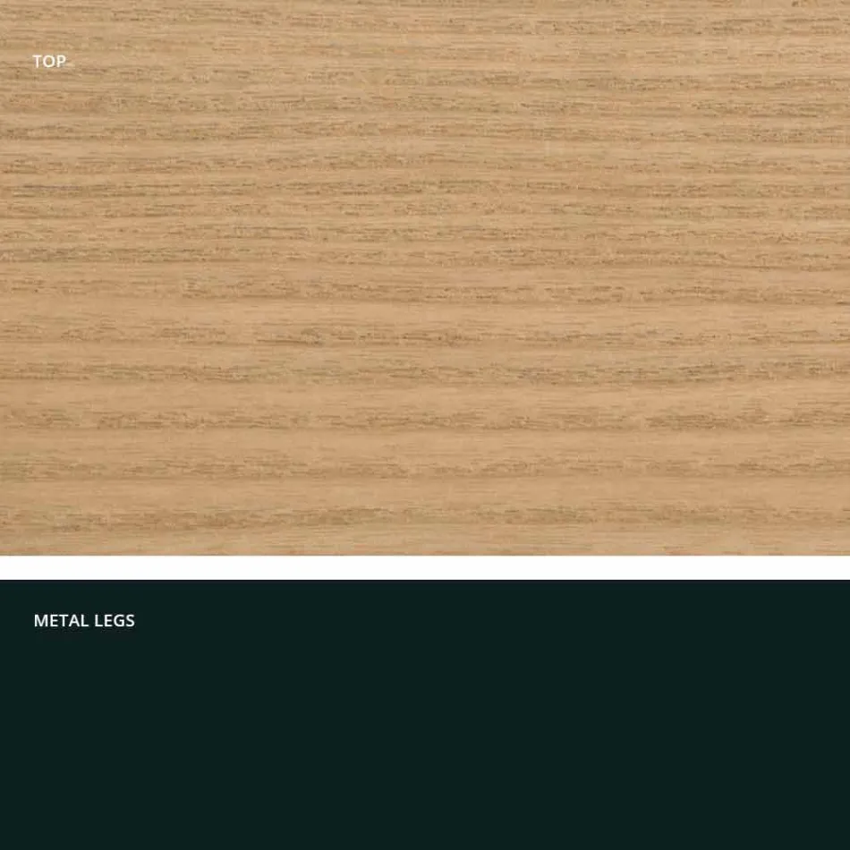 Masa de bucatarie din MDF si metal din Italia, Wilmer Viadurini