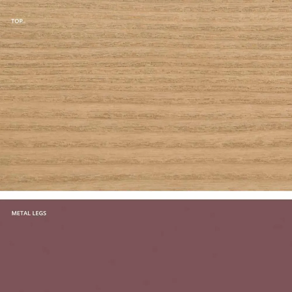 Masa de bucatarie din MDF si metal din Italia, Wilmer Viadurini