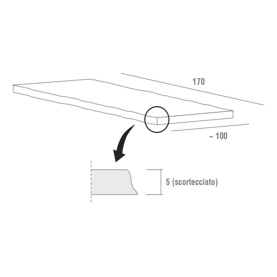 Masa de bucatarie din lemn decoartat de inalta calitate Made in Italy - Pinocchio Viadurini