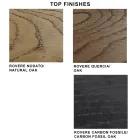 Masa de bucatarie moderna din lemn furniruit si otel Made in Italy - Grotta Viadurini