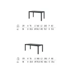 Masa de exterior extensibila la 250 cm din metal Made in Italy - Beverly Viadurini