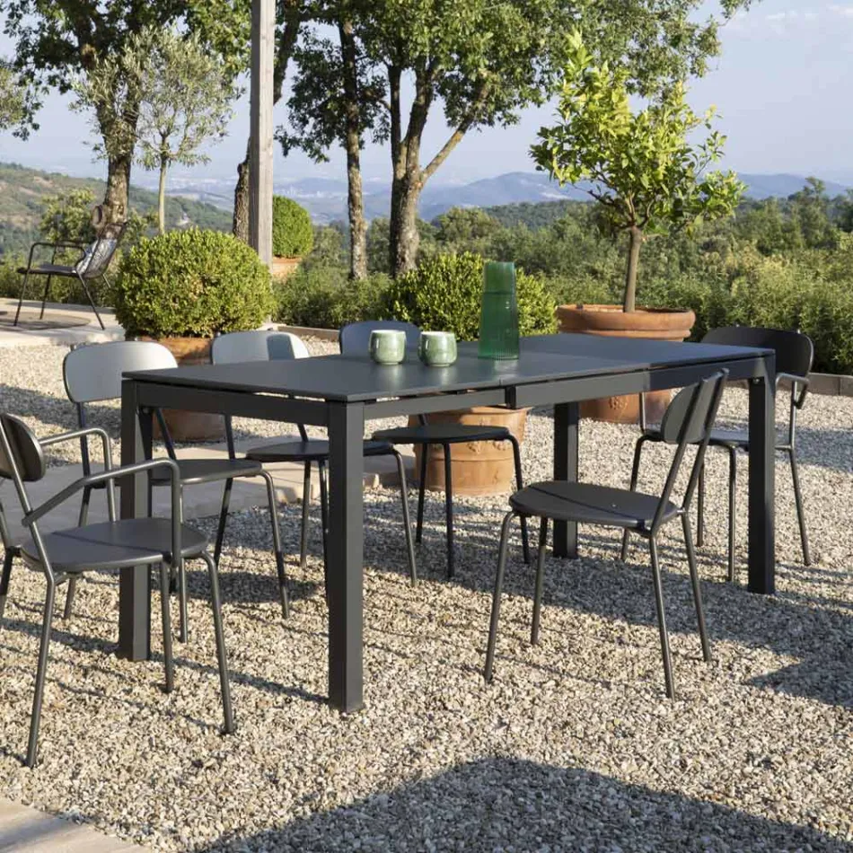 Masa de exterior extensibila la 250 cm din metal Made in Italy - Beverly Viadurini