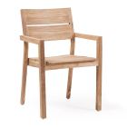 Masa de exterior extensibila cu scaune si fotolii din lemn de tec - Marie Viadurini
