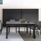 Masa de exterior extensibila pana la 160 cm din Aluminiu, Homemotion - Andries Viadurini