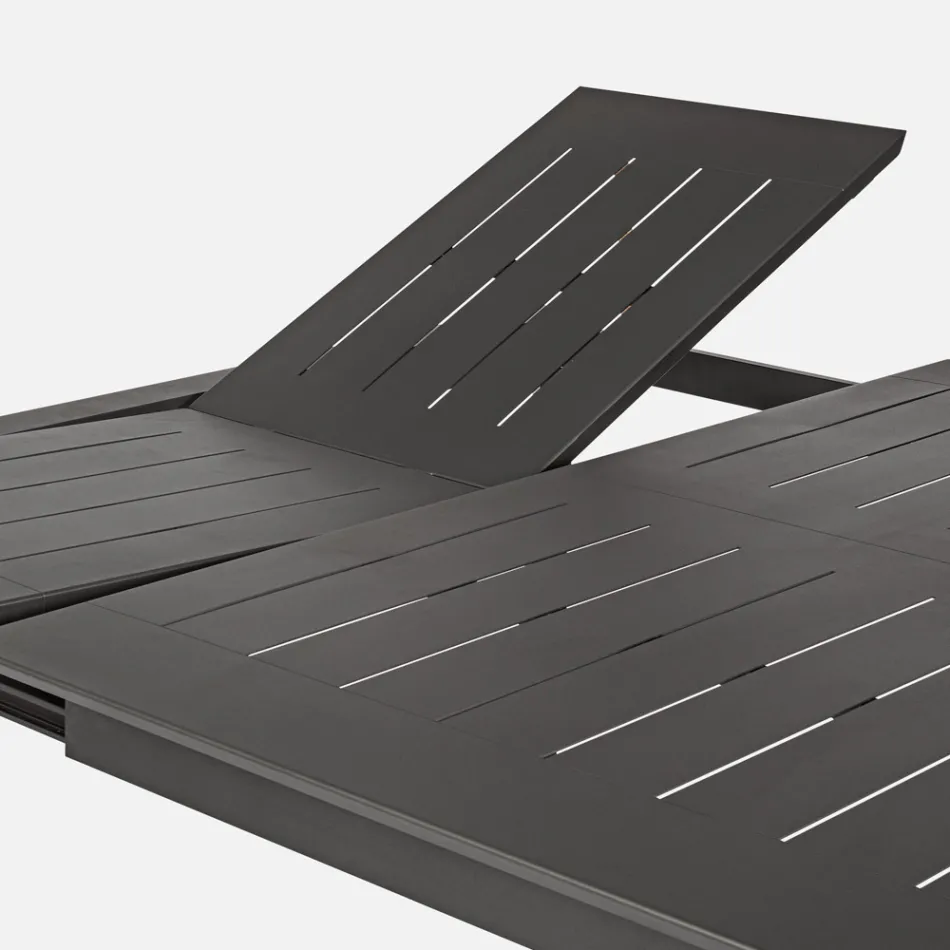 Masa de exterior extensibila pana la 160 cm din Aluminiu, Homemotion - Andries Viadurini