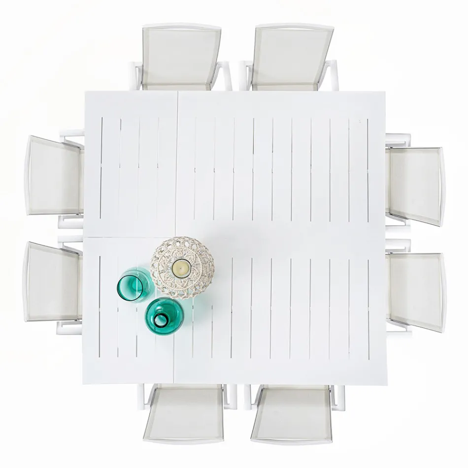 Masa de exterior extensibila pana la 160 cm din Aluminiu, Homemotion - Andries Viadurini