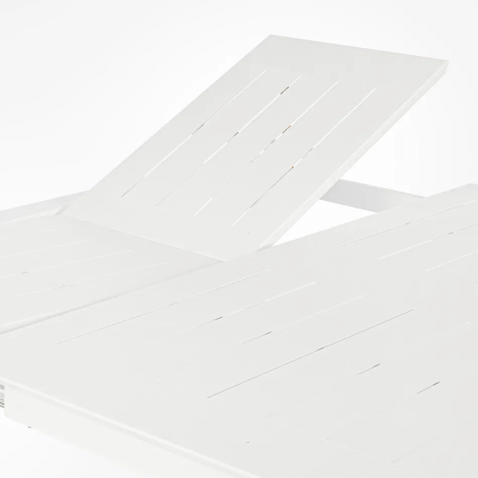 Masa de exterior extensibila pana la 160 cm din Aluminiu, Homemotion - Andries Viadurini