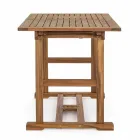 Masă extensibilă de exterior Până la 160 cm în lemn de salcâm - Cloud Viadurini