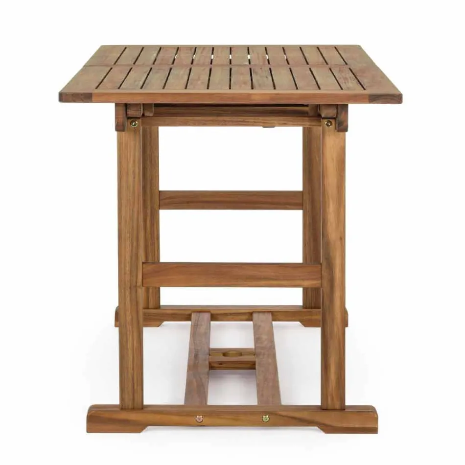 Masă extensibilă de exterior Până la 160 cm în lemn de salcâm - Cloud Viadurini