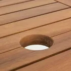 Masă extensibilă de exterior Până la 160 cm în lemn de salcâm - Cloud Viadurini