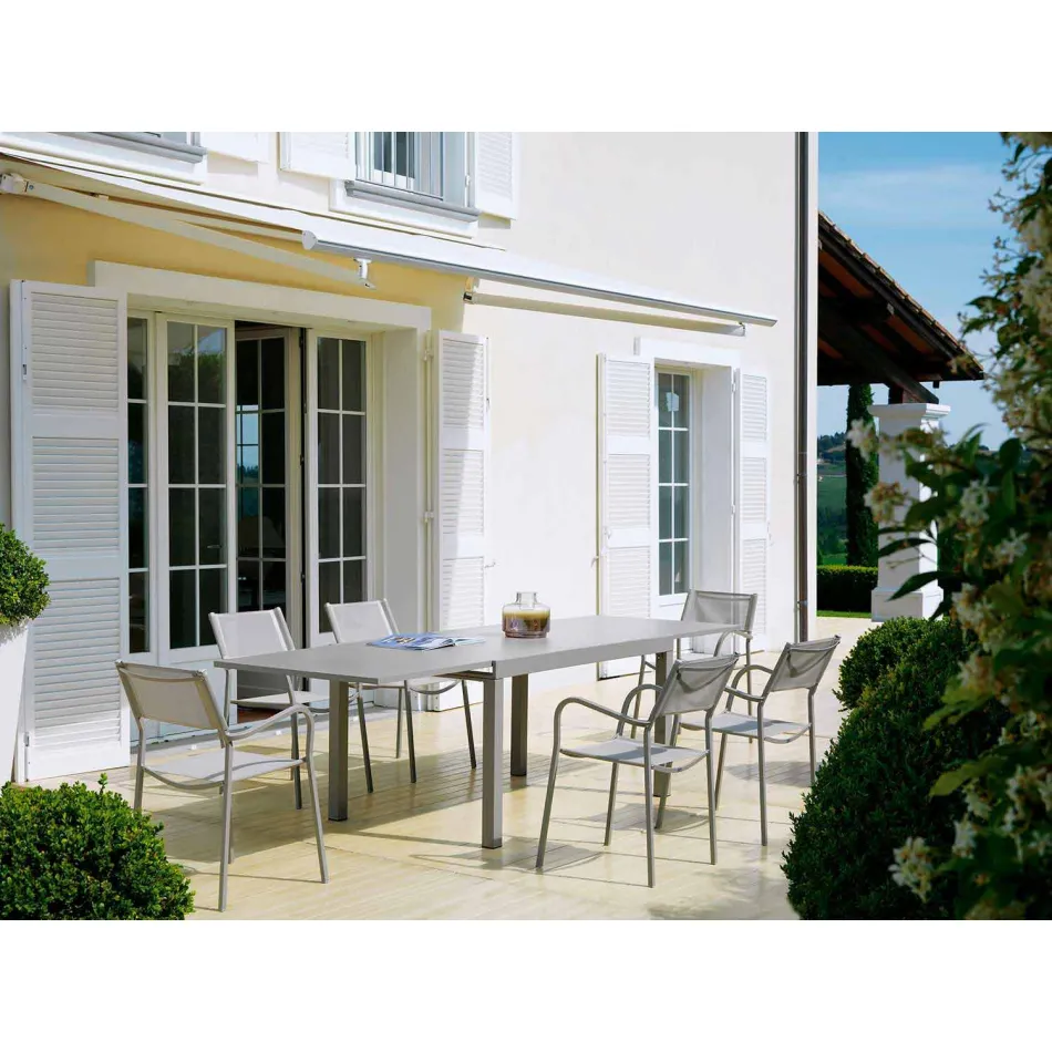 Masă Extensibilă Extensibilă până la 280 cm în Metal Fabricat în Italia - Dego Viadurini