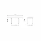 Masă Extensibilă Extensibilă până la 280 cm în Metal Fabricat în Italia - Dego Viadurini