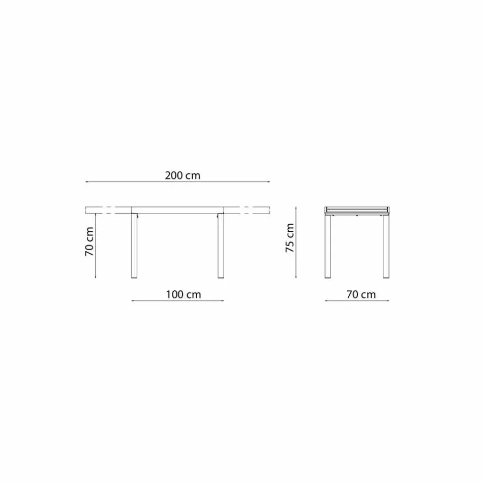 Masă Extensibilă Extensibilă până la 280 cm în Metal Fabricat în Italia - Dego Viadurini