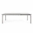 Masă extensibilă în interior în design modern din aluminiu - Casper Viadurini