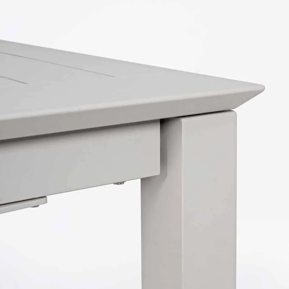 Masă extensibilă în interior în design modern din aluminiu - Casper Viadurini