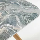 Masa de exterior cu baza din lemn si blat emblematic din ceramica Ciprus - Infinity Viadurini