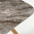 Masa de exterior cu baza din lemn si blat din ceramica Orobico Luxe - Infinity Viadurini