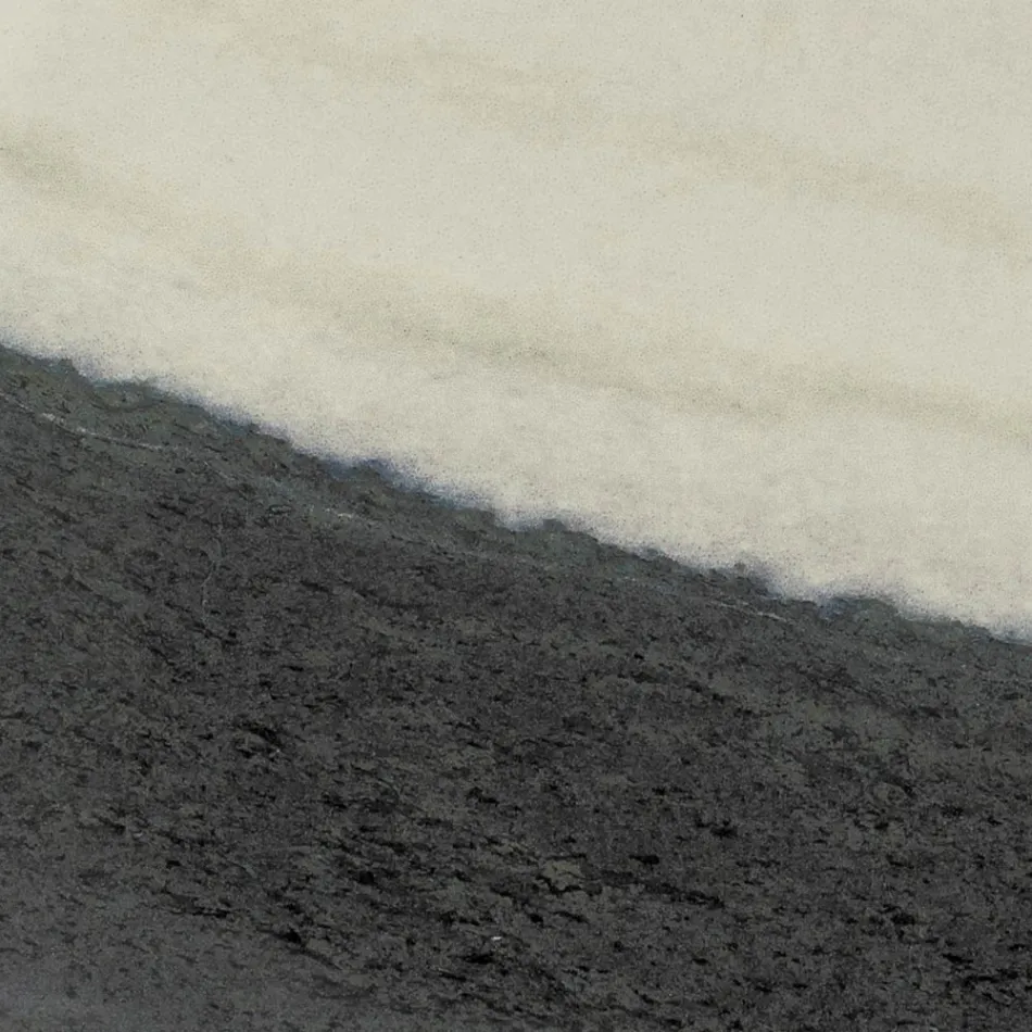 Masa de exterior cu baza din lemn si blat din ceramica Panda White - Infinity Viadurini