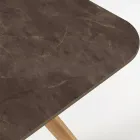 Masa de exterior cu baza din lemn si blat din ceramica maro Pulpis - Infinity Viadurini