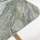 Masa de exterior cu baza din lemn si blat din ceramica Royal Peacock - Infinity Viadurini