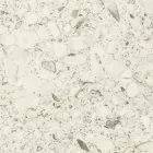 Masa de exterior cu baza din lemn si blat din ceramica alba Terrazzo - Infinity Viadurini