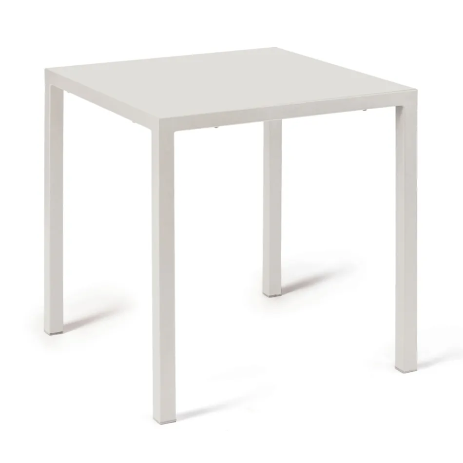 Masa de exterior cu structura din otel galvanizat Made in Italy - Azul Viadurini