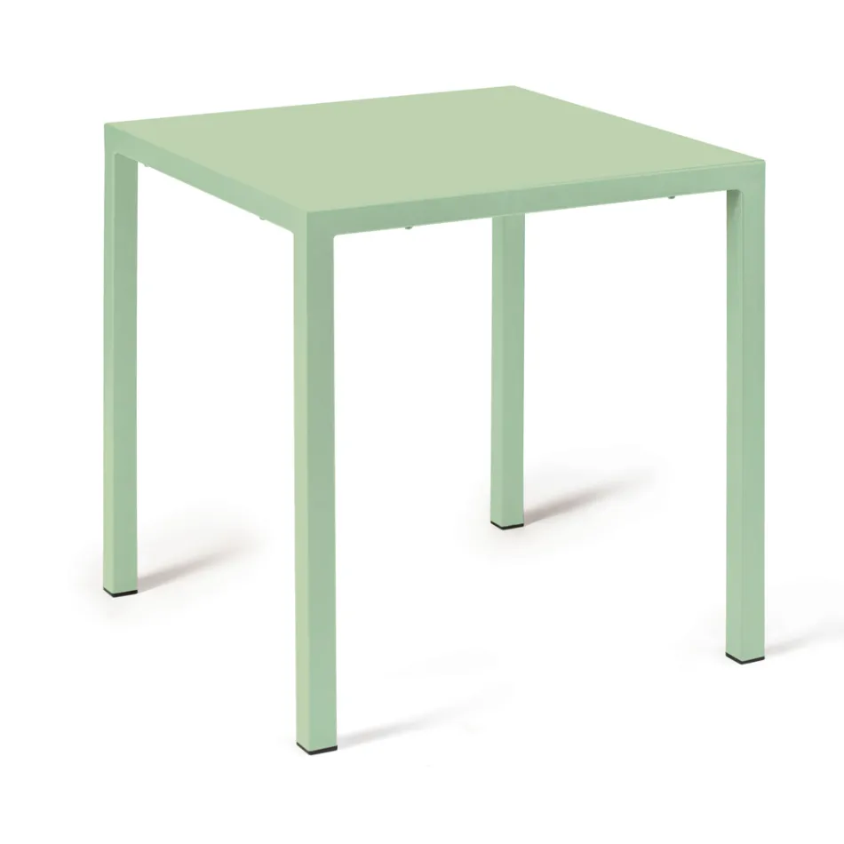 Masa de exterior cu structura din otel galvanizat Made in Italy - Azul Viadurini