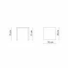 Masă modernă din metal, pătrată, în aer liber, pătrată fabricată în Italia - Aila Viadurini