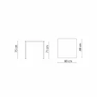 Masă modernă din metal, pătrată, în aer liber, pătrată fabricată în Italia - Aila Viadurini