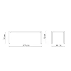 Masa de exterior dreptunghiulara din otel galvanizat fabricata in Italia - Azul Viadurini