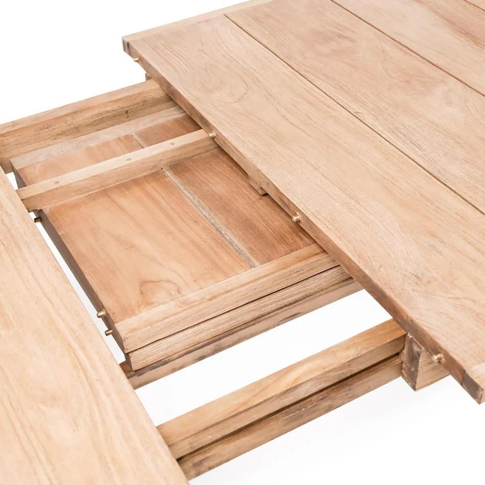 Masa de exterior din lemn de tec extensibila pana la 270 cm - Marie Viadurini