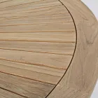 Masa de exterior din lemn de tec cu blat central pivotant, Homemotion - Dimitris Viadurini
