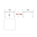 Masa de exterior Hpl Blat sau Ceramica Made in Italy - Plinto by Varaschin Viadurini