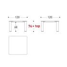 Masa de exterior Hpl Blat sau Ceramica Made in Italy - Plinto by Varaschin Viadurini