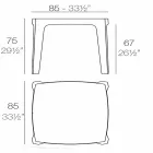 Masă pătrată în aer liber din Vondom din polipropilenă, design Viadurini