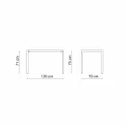 Masă în aer liber dreptunghiulară din metal pentru exterior, realizată în Italia - Binda Viadurini