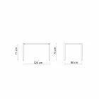 Masă în aer liber dreptunghiulară din metal pentru exterior, realizată în Italia - Binda Viadurini