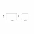 Masă în aer liber dreptunghiulară din metal pentru exterior, realizată în Italia - Binda Viadurini