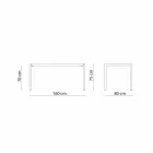 Masă în aer liber dreptunghiulară din metal pentru exterior, realizată în Italia - Binda Viadurini