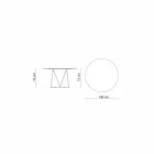 Masă rotundă modernă în aer liber din metal vopsit fabricat în Italia - Ibra Viadurini