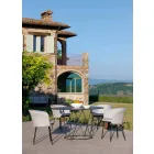 Masă rotundă modernă în aer liber din metal vopsit fabricat în Italia - Ibra Viadurini