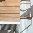 Masa de gradina 180x90 cm cu baza din aluminiu si blat din teak - Mean Viadurini