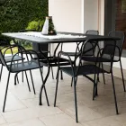 Masă de grădină din plasă metalică 180 cm, fabricată în Italia - Lirion Viadurini