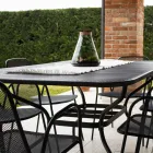 Masă de grădină din plasă metalică 180 cm, fabricată în Italia - Lirion Viadurini